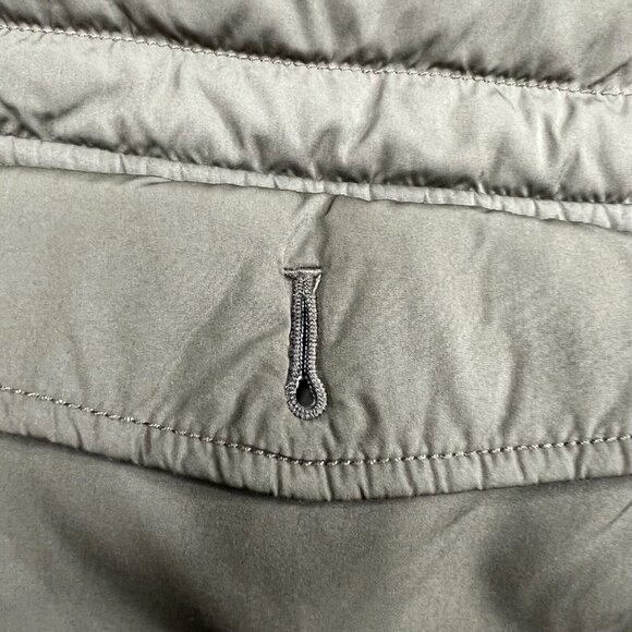 Ralph Lauren Rugby Down Vest Calf Suede Patch Army Green Men’s Size S Small - Picture 4 of 16